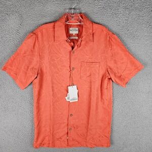 Quiksilver Waterman Shirt Mens Small Leaf Print Comfort Fit Button-Up QMM15SW037